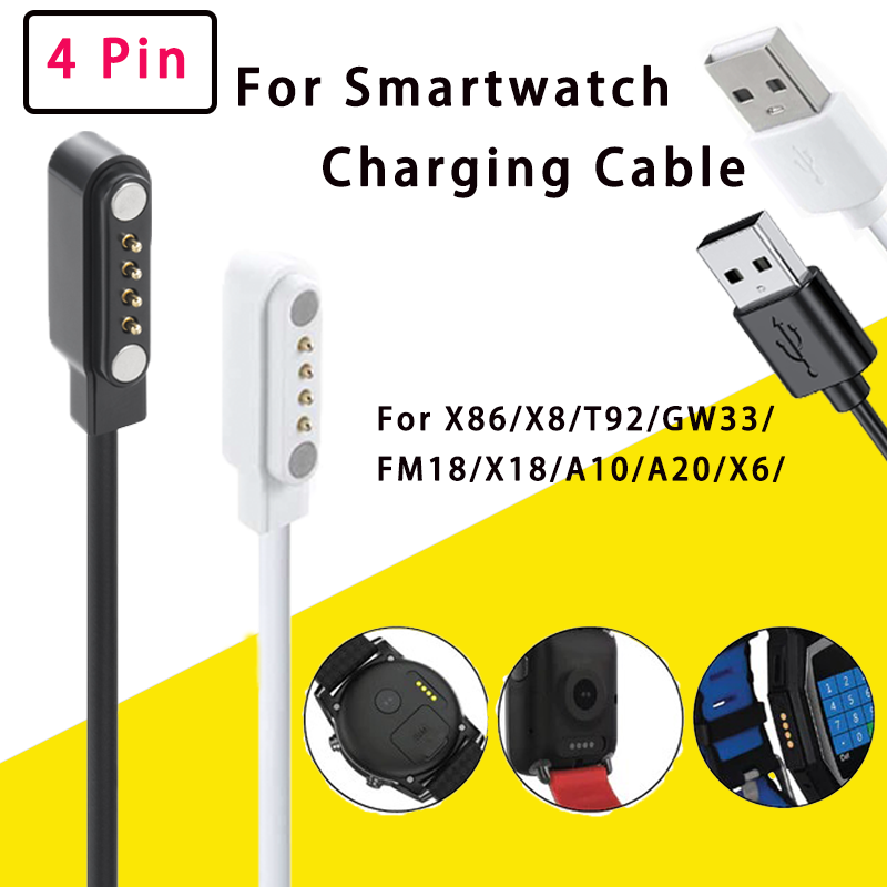 Smartwatch X18 - Câble de charge magnétique USB 4