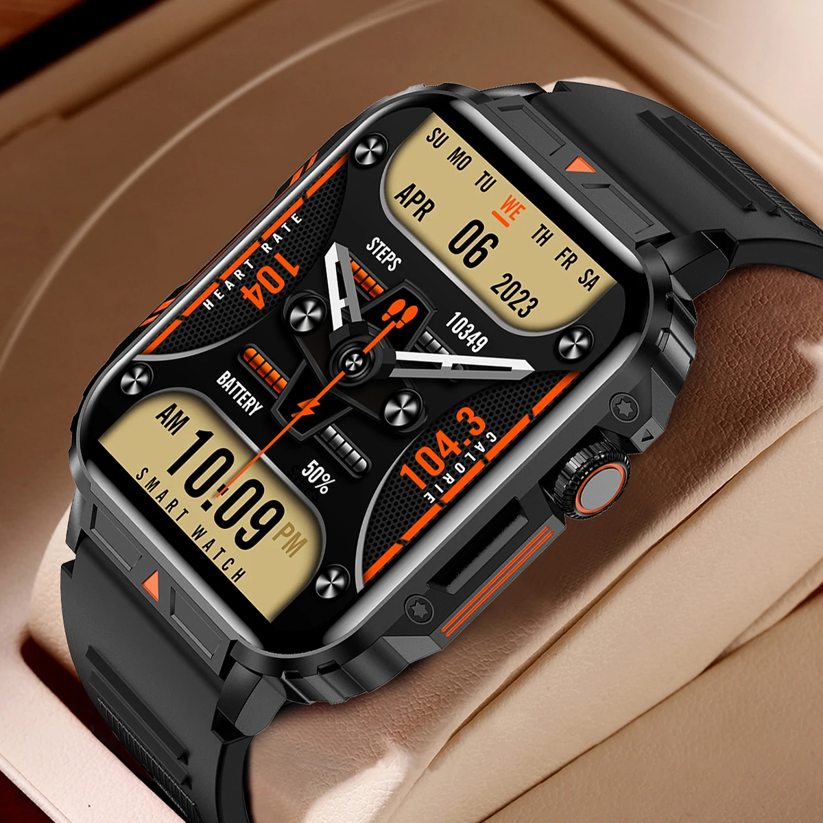 Smartwatch Faces - Montre connectée militaire de luxe 2026