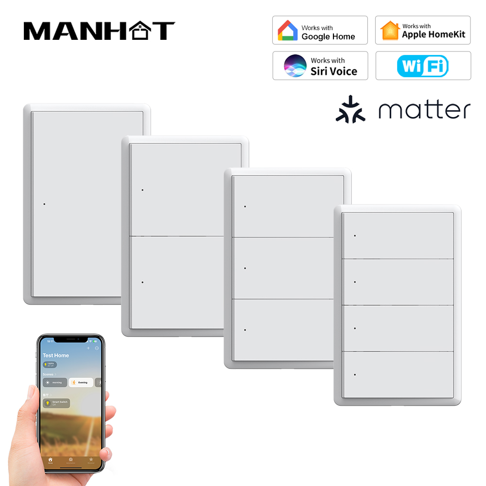 Smart Accessories - Interrupteur intelligent WiFi MANHOT Homekit sans