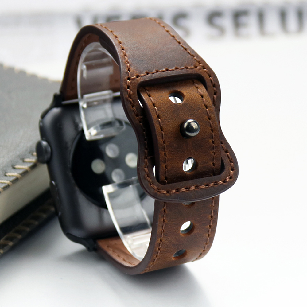 Smartwatch Accessories Shop - Bracelet Correa en cuir véritable pour