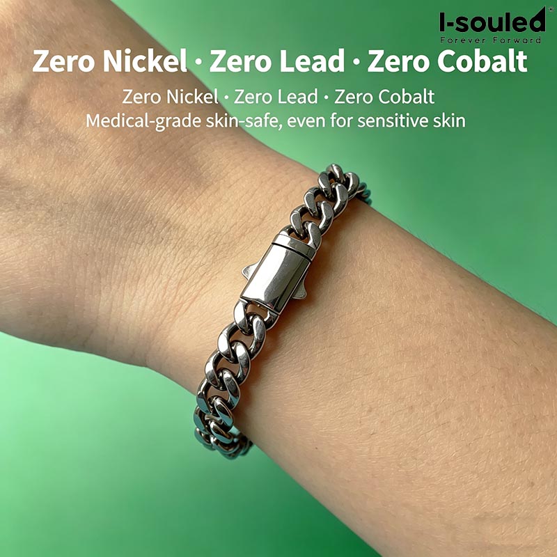 Bracelet en titane massif 7 mm - Ceramic Link Bracelet avis et prix