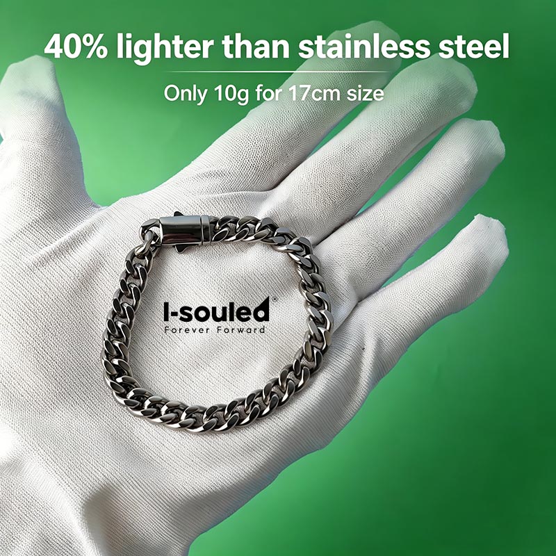 Bracelet en titane massif 7 mm - Ceramic Link Bracelet avis et prix