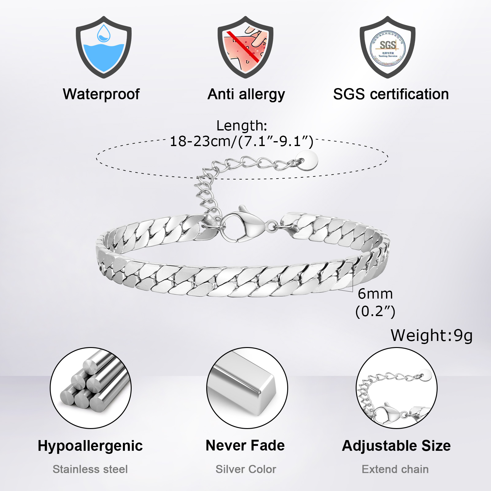 Bracelets chaîne pour hommes c - Ceramic Link Bracelet avis et prix