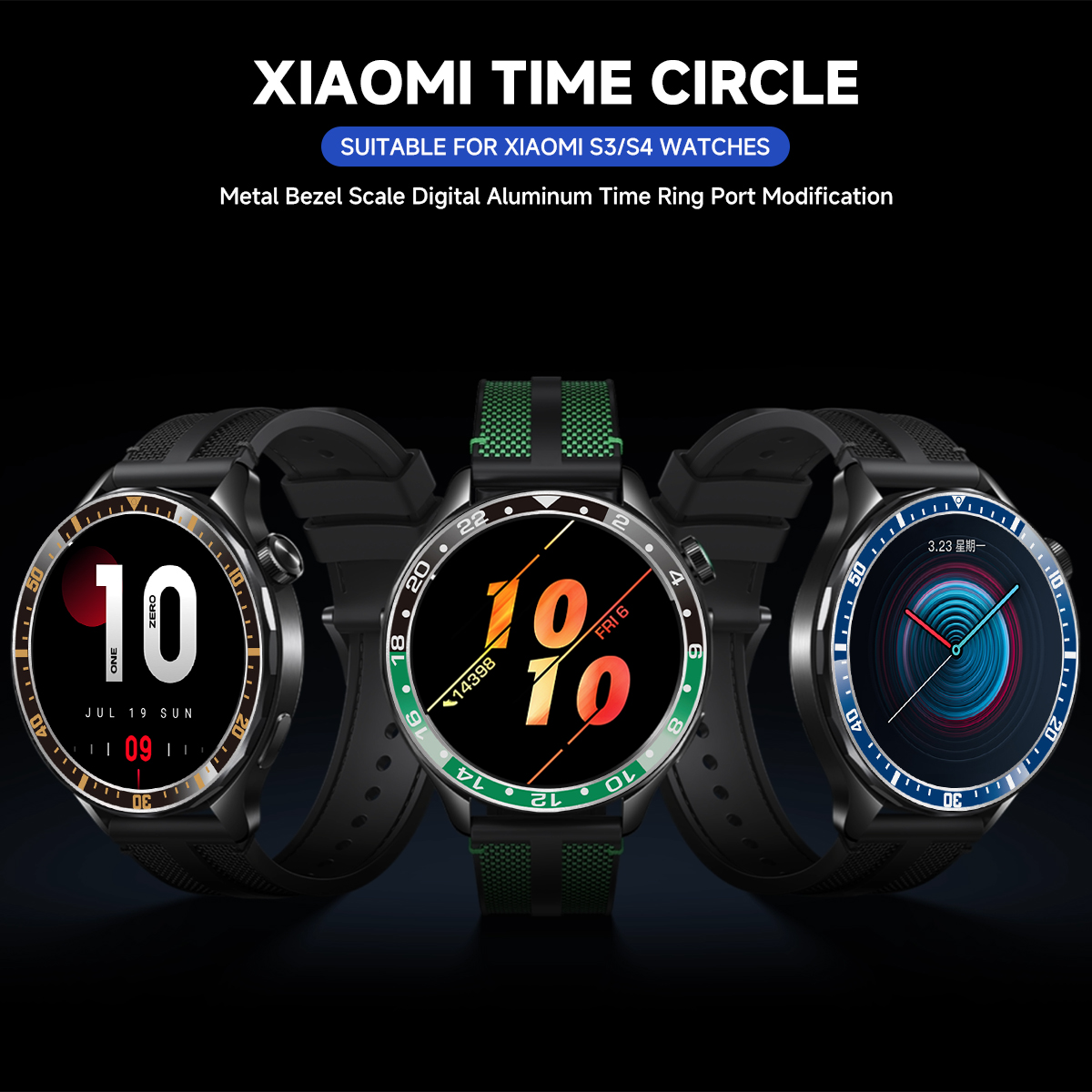 Anneaux de lunette en acier po - Xiaomi Smartwatch S4 Accessories avis et prix