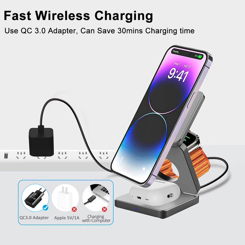 Chargeur sans fil 3 en 1, Stat - Watch Charger Cable avis et prix