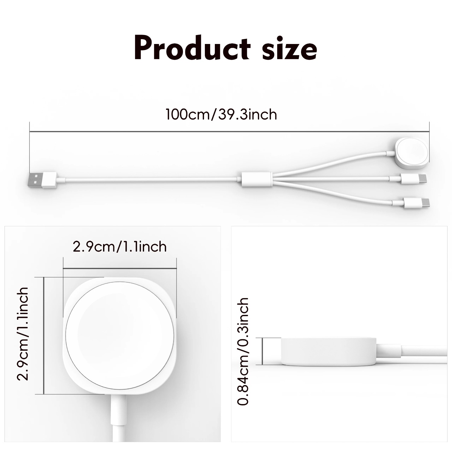 Chargeur magnétique 3 en 1 pou - Watch Charger Cable avis et prix