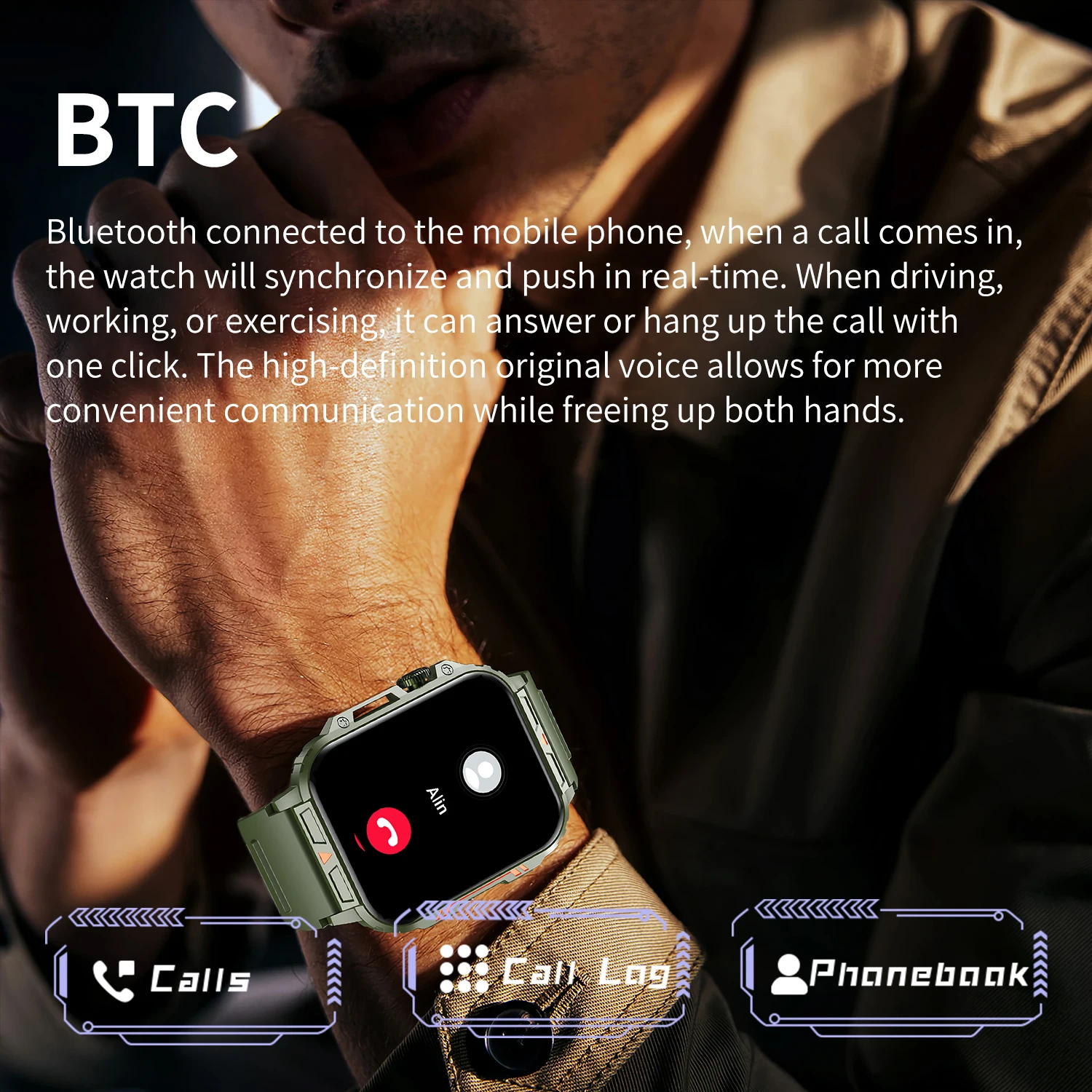 Montre connectée militaire de  - Smartwatch Faces avis et prix
