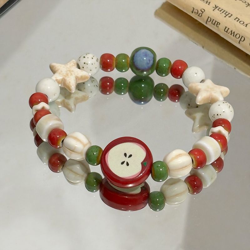 Bracelet rétro imitation pomme - Ceramic Link Bracelet avis et prix