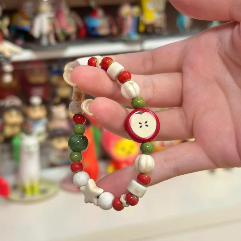 Bracelet rétro imitation pomme - Ceramic Link Bracelet avis et prix