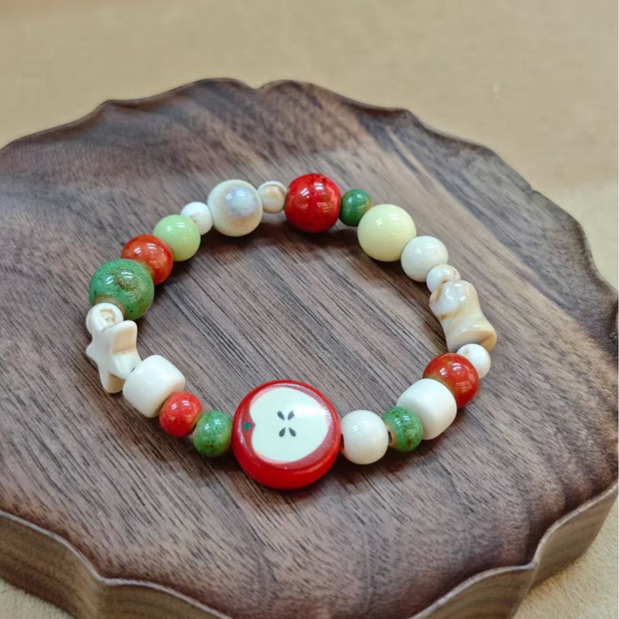 Bracelet rétro imitation pomme - Ceramic Link Bracelet avis et prix