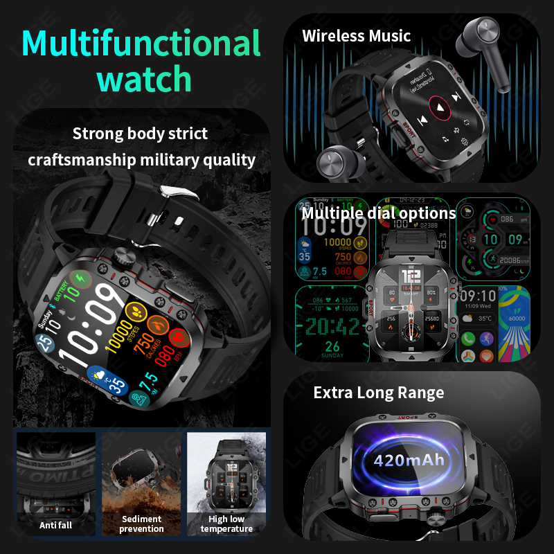 LIGE montre intelligente extér - Smartwatch Faces avis et prix