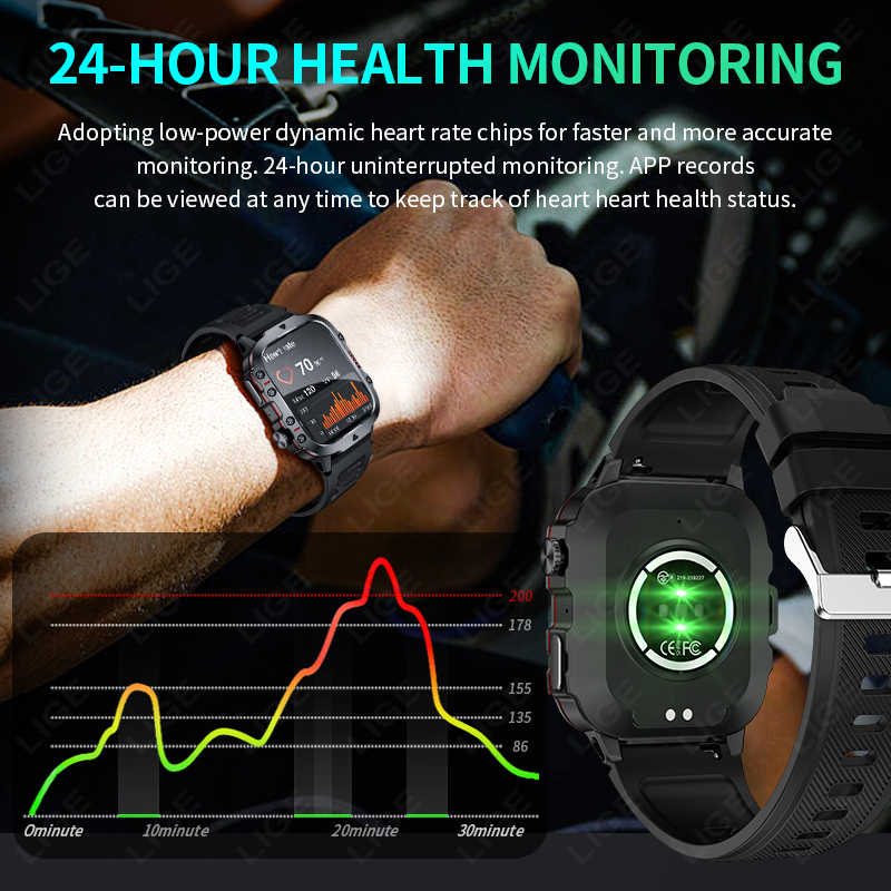 LIGE montre intelligente extér - Smartwatch Faces avis et prix
