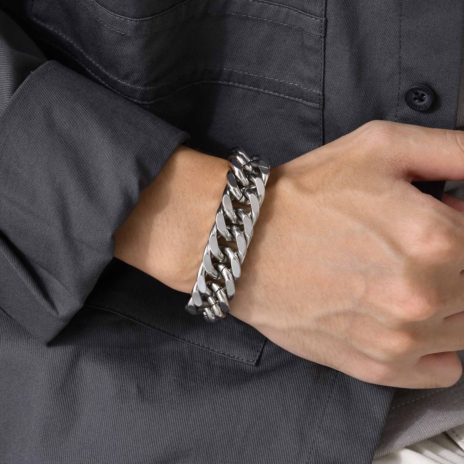 Bracelets chaîne cubaine en ac - Ceramic Link Bracelet avis et prix